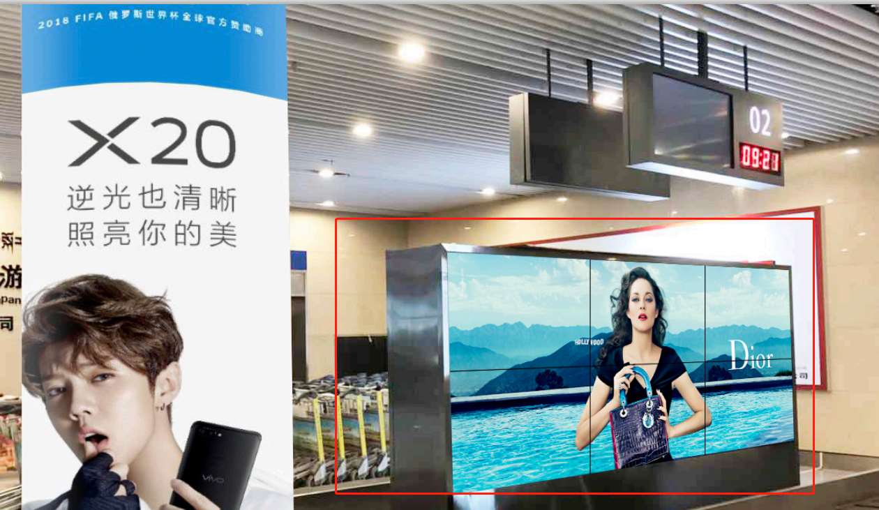西藏林芝米林机场行李提取厅LED广告